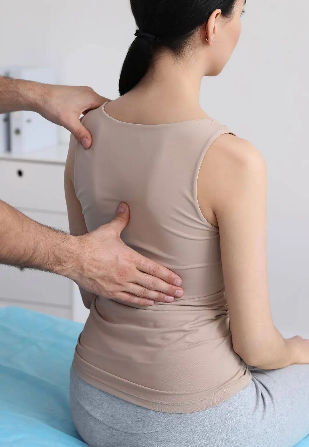 Chiropractic treatment of patient's spine